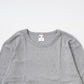 BANDOL（バンドール）  1×1 RIB COTTON 9/10 SLEEVE MILITARY CREW - ASH CHINE (GREY HEATHER)