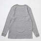 BANDOL（バンドール）  1×1 RIB COTTON 9/10 SLEEVE MILITARY CREW - ASH CHINE (GREY HEATHER)