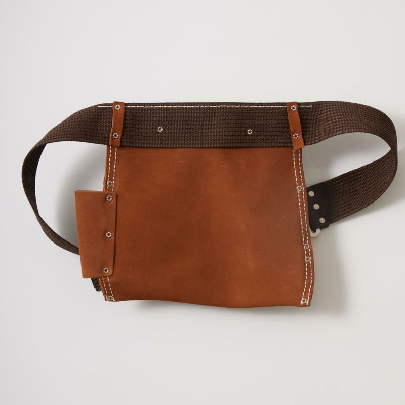 HERITAGE LEATHER 5 POCKET SUEDE NAIL AND TOOL POUCH
