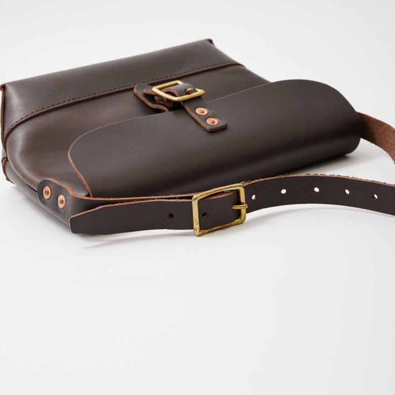 HERITAGE LEATHER  LATIGO LEATHER MINI SHOULDER BAG - BROWN LATIGO