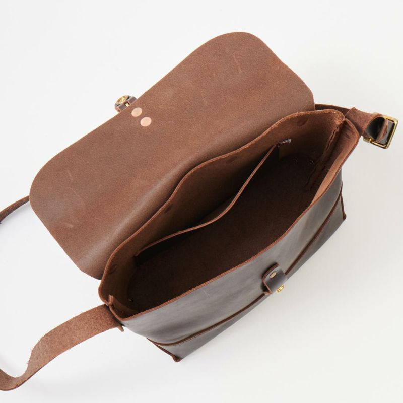 HERITAGE LEATHER  LATIGO LEATHER MINI SHOULDER BAG - BROWN LATIGO
