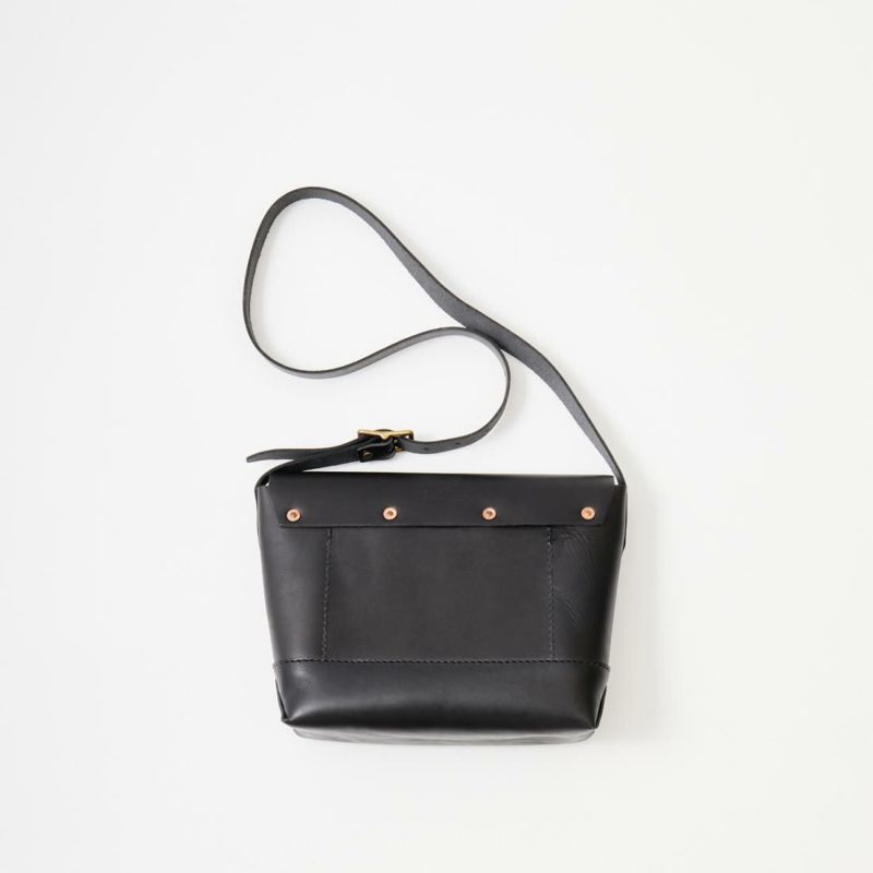 HERITAGE LEATHER  LATIGO LEATHER MINI SHOULDER BAG - BLACK LATIGO