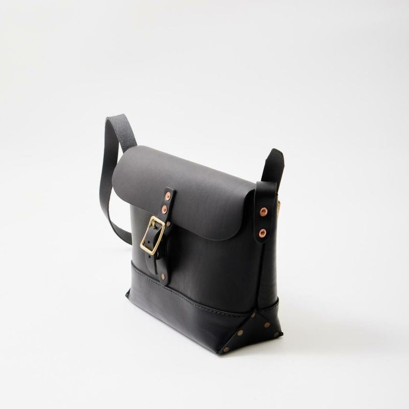 HERITAGE LEATHER  LATIGO LEATHER MINI SHOULDER BAG - BLACK LATIGO