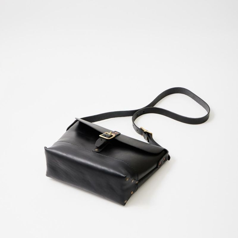 HERITAGE LEATHER  LATIGO LEATHER MINI SHOULDER BAG - BLACK LATIGO