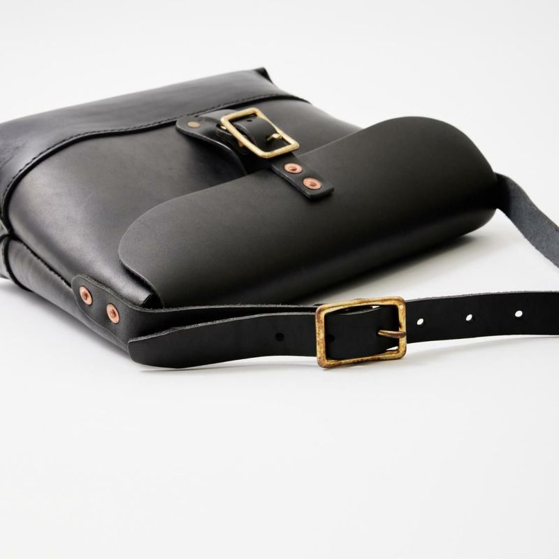HERITAGE LEATHER  LATIGO LEATHER MINI SHOULDER BAG - BLACK LATIGO