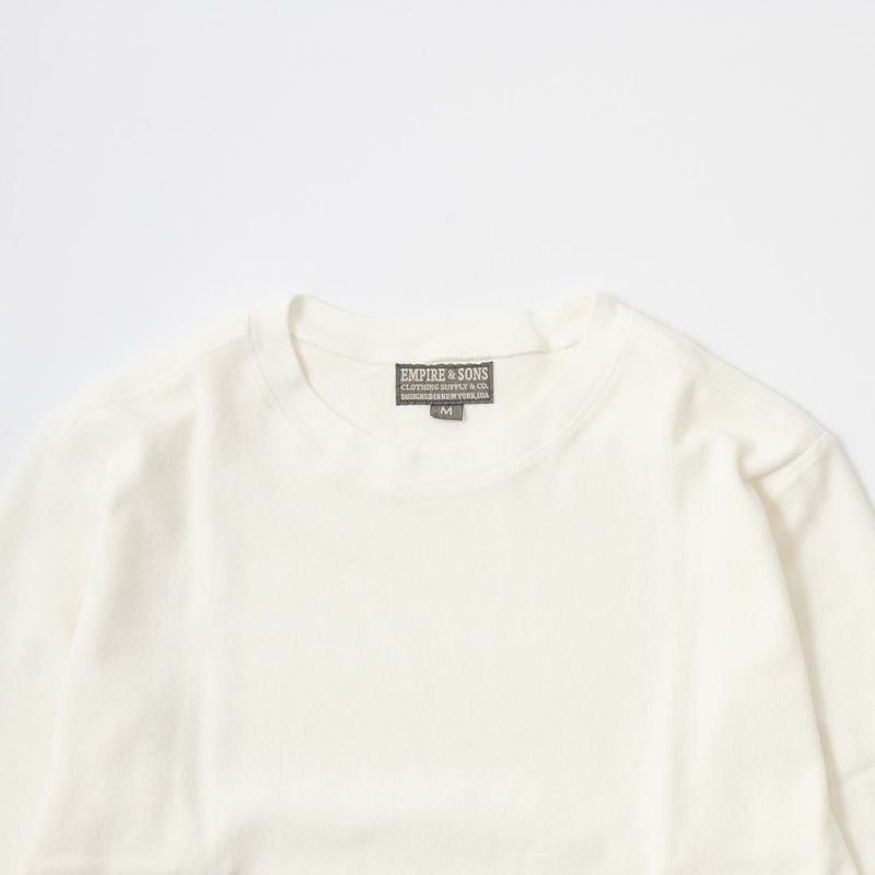 EMPIRE & SONS L/S CREW NECK-T HALF CARDIGAN STITCH - 2 Colors - EMSO-117