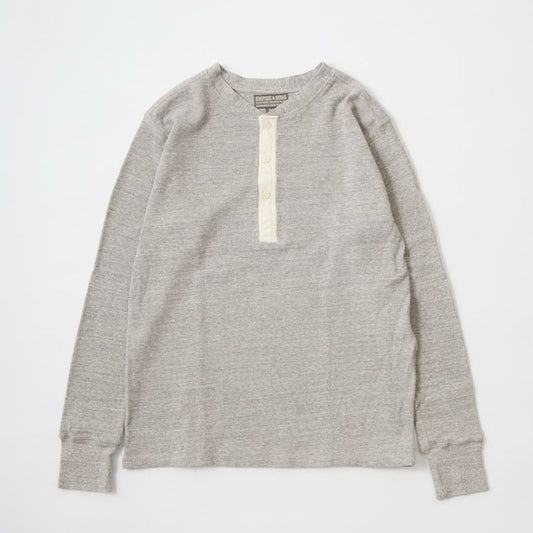 EMPIRE & SONS L/S HENLEY NECK-T HALF CARDIGAN STITCH - 2 Colors - EMSO-118
