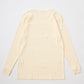 BANDOL（バンドール）  1×1 RIB COTTON 9/10 SLEEVE MILITARY CREW - ECRU