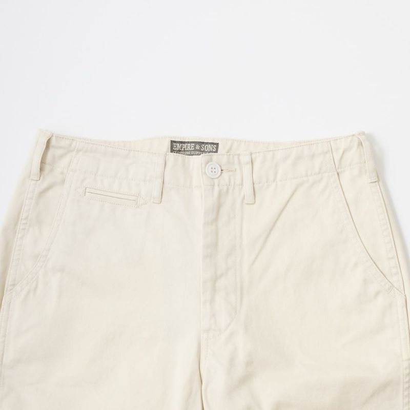 EMPIRE & SONS PLAIN SHORT W/ZIPPER FRONT - HIGHCOUNT WEAPON CHINO