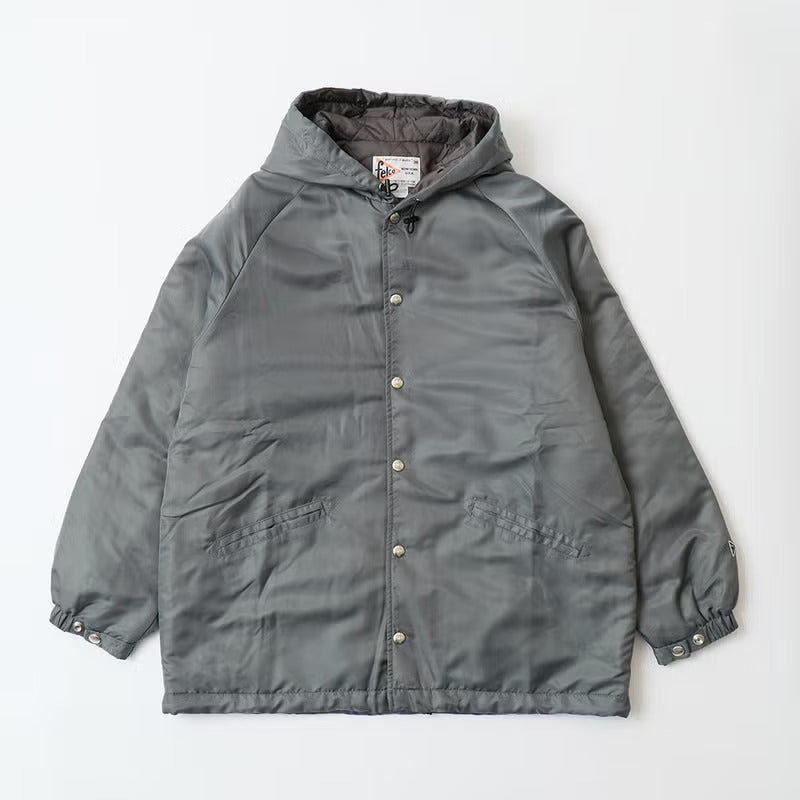 FELCO OXFORD NYLON SATIN WARM UP HOODED JACKET w/QUILT THINSULATE LINING - 3 COLORS