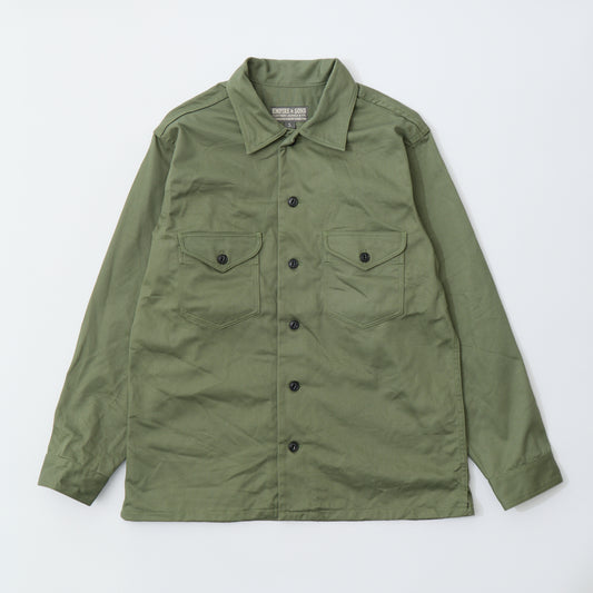 EMPIRE & SONS WORK SHIRT JACKET HIGHCOUNT CHINO CLOTH - OLIVE DRAB