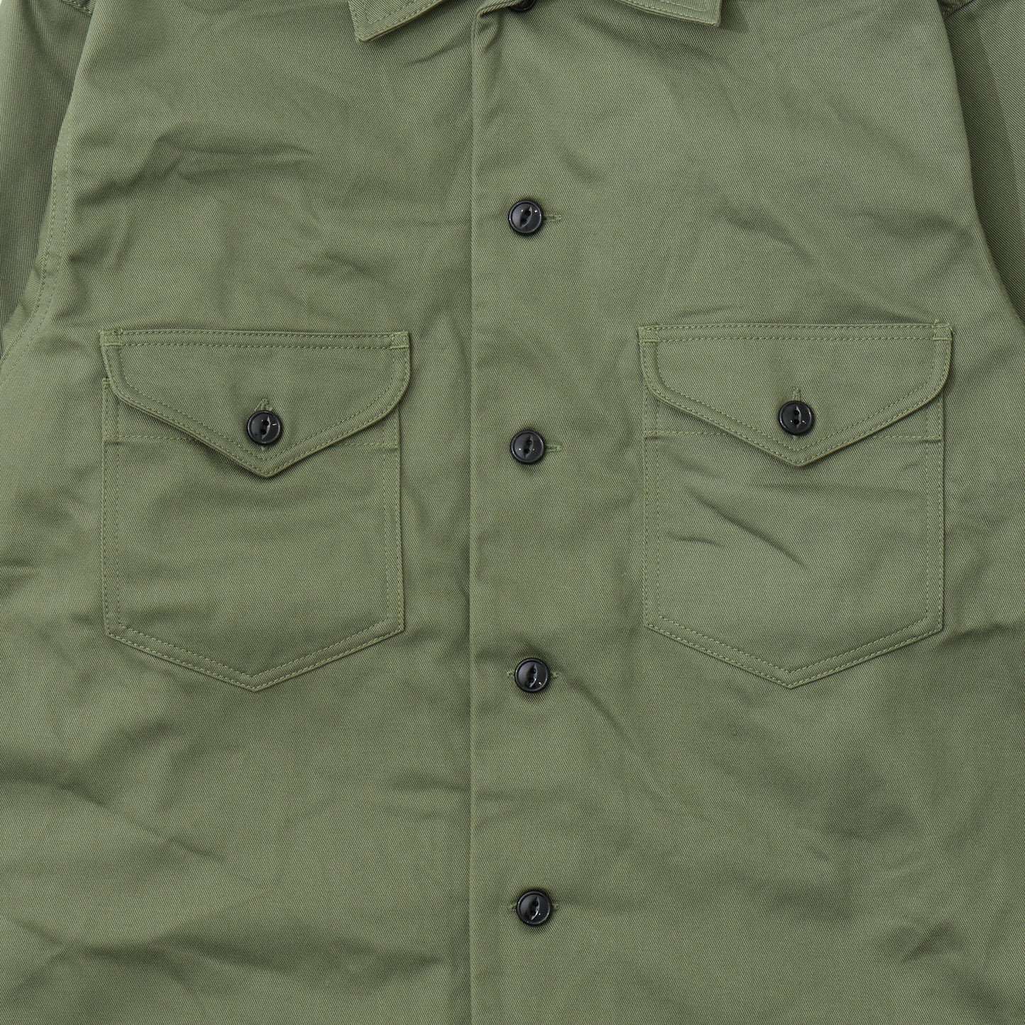EMPIRE & SONS WORK SHIRT JACKET HIGHCOUNT CHINO CLOTH - OLIVE DRAB