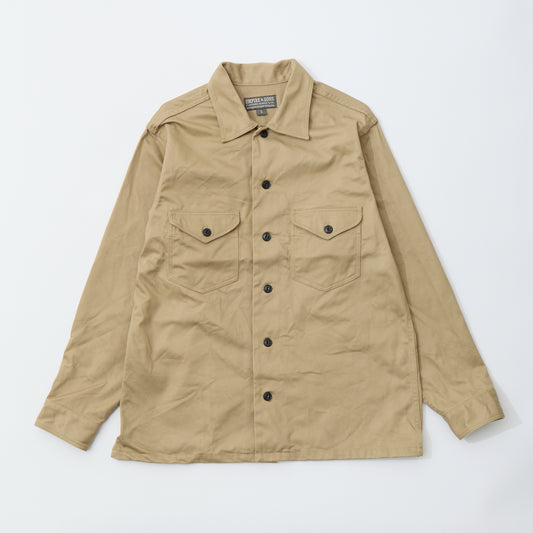 EMPIRE & SONS WORK SHIRT JACKET HIGHCOUNT CHINO CLOTH - KHAKI