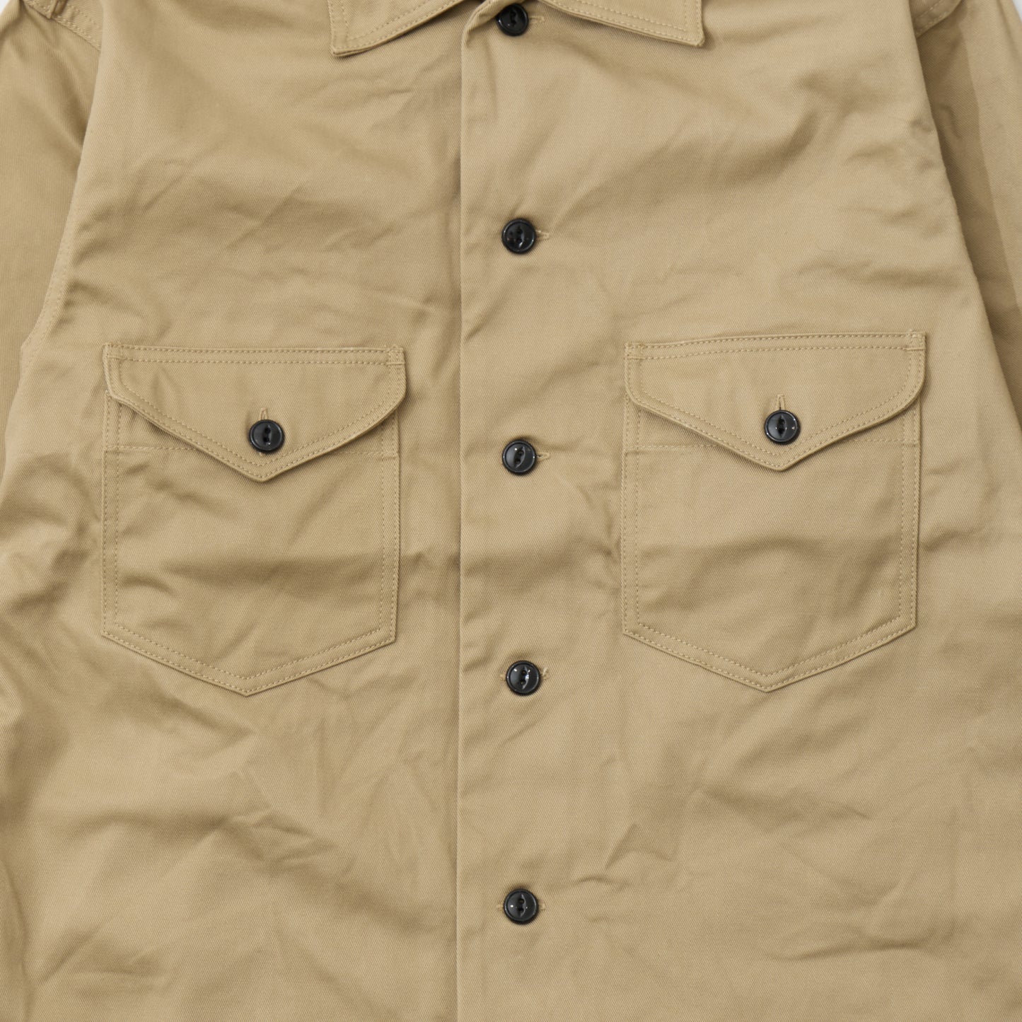 EMPIRE & SONS WORK SHIRT JACKET HIGHCOUNT CHINO CLOTH - KHAKI