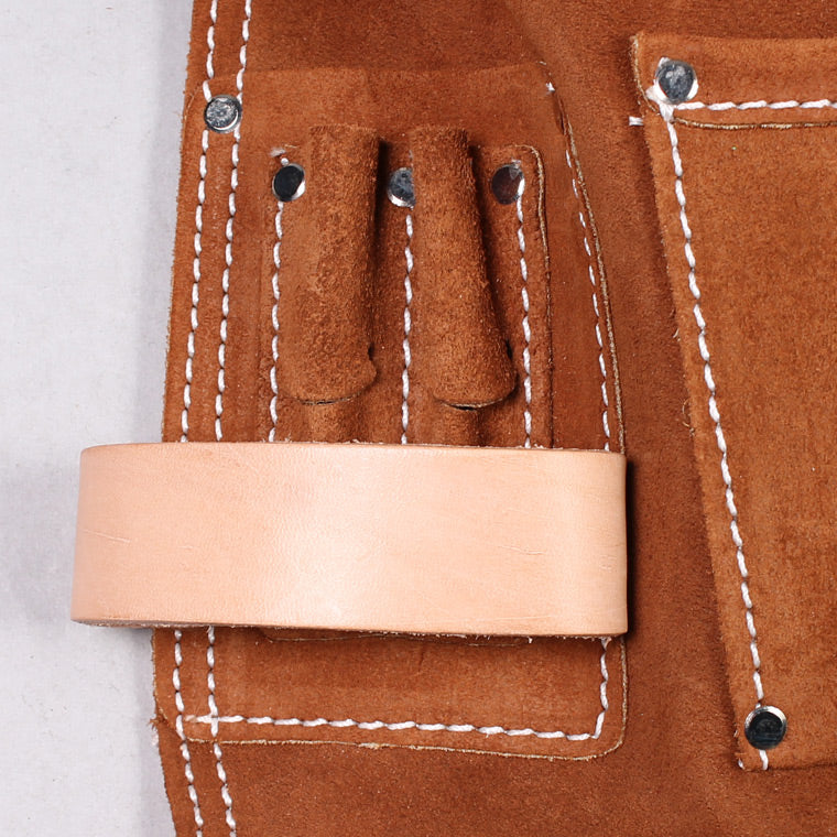 HERITAGE LEATHER 5POCKET SUEDE NAIL AND TOOL POUCH