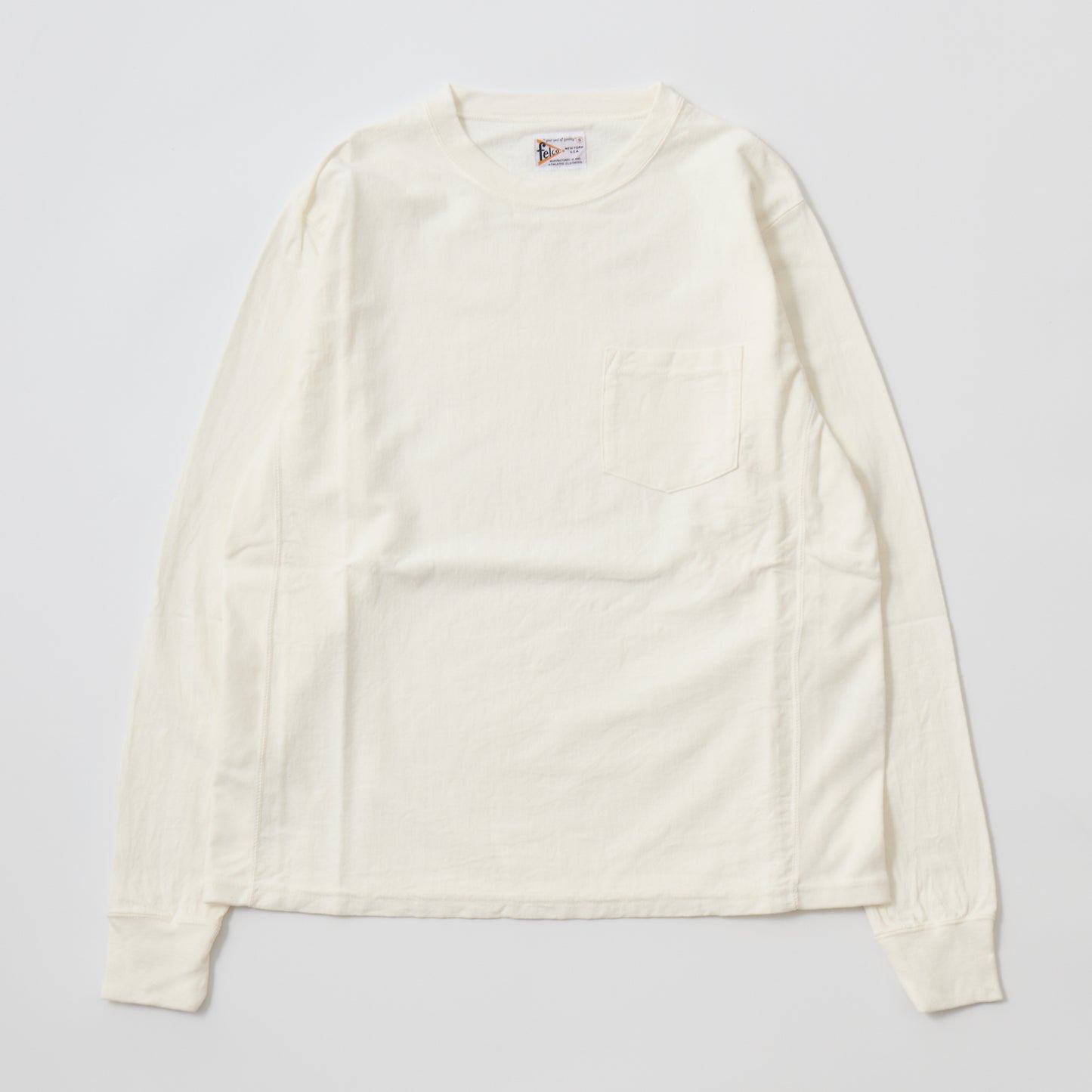 FELCO LS INVERSEWEAVE CREW NECK POCKET -T 7oz 18 SINGLE JERSEY - 6 Colors - FELC-297