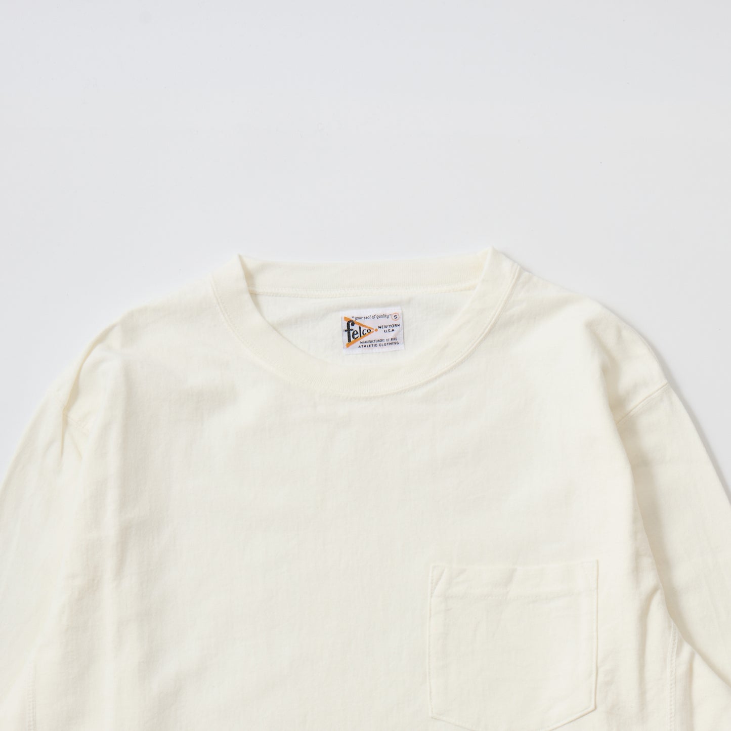 FELCO LS INVERSEWEAVE CREW NECK POCKET -T 7oz 18 SINGLE JERSEY - 6 Colors - FELC-297