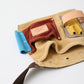 HERITAGE LEATHER MULTI COLOR SUEDE 5POCKET NAIL AND TOOL POUCH - MULTI