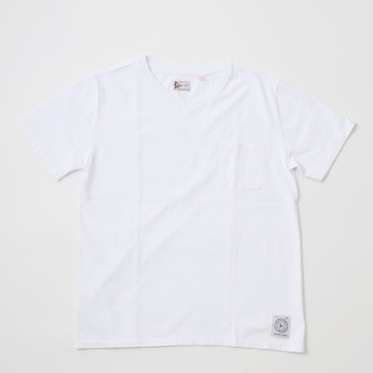 FELCO SS  V NECK POCKET-T 18 SINGLE TUBULAR JERSEY MADE IN USA - 2 COLORS