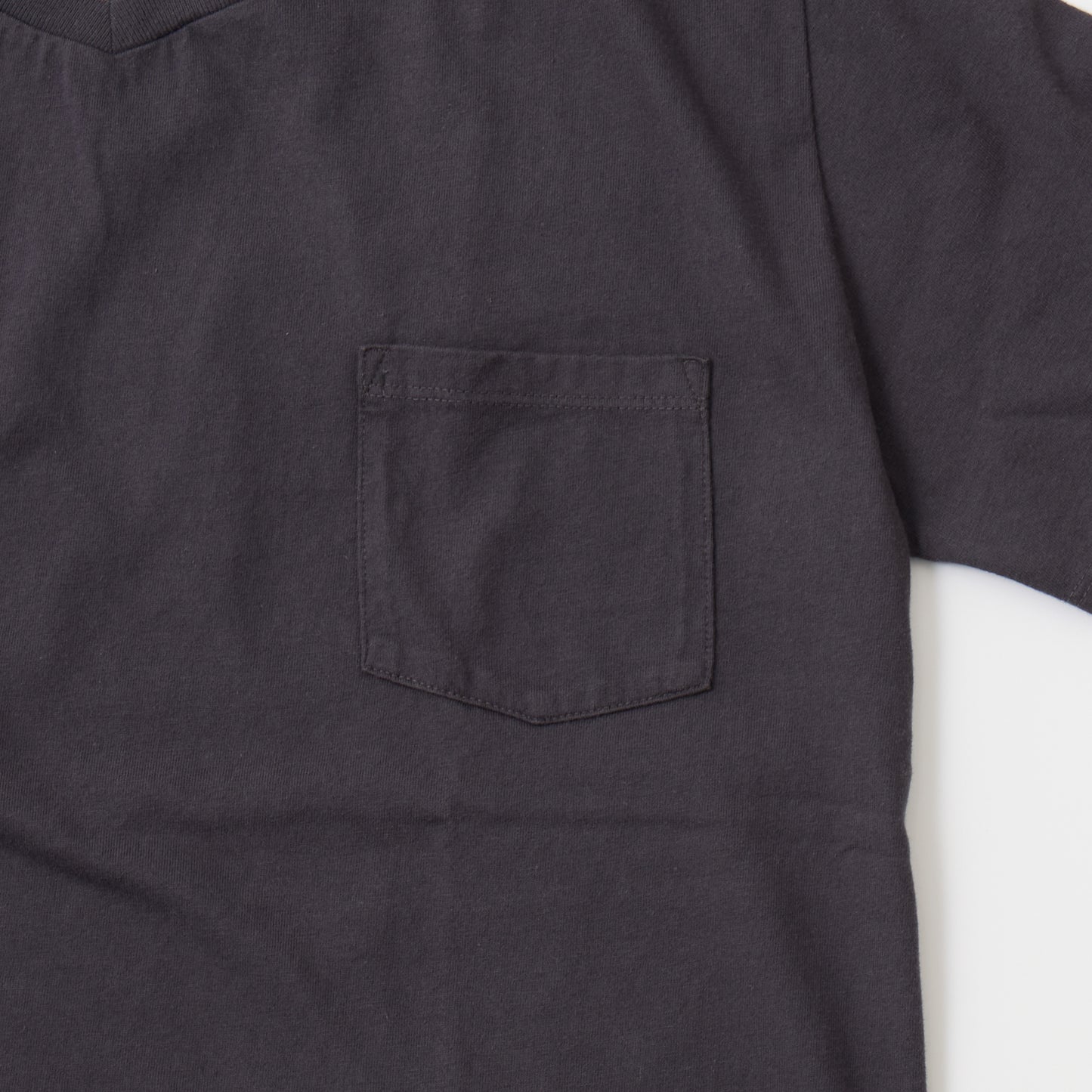 FELCO SS  V NECK POCKET-T 18 SINGLE TUBULAR JERSEY MADE IN USA - 2 COLORS