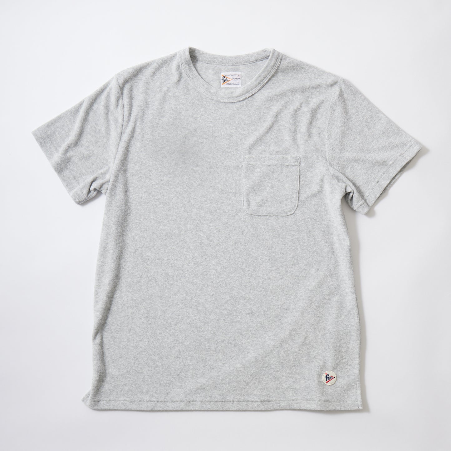 FELCO  S/S PILE SET IN SLEEVE POCKET CREW T-SHIRT - 8 COLORS