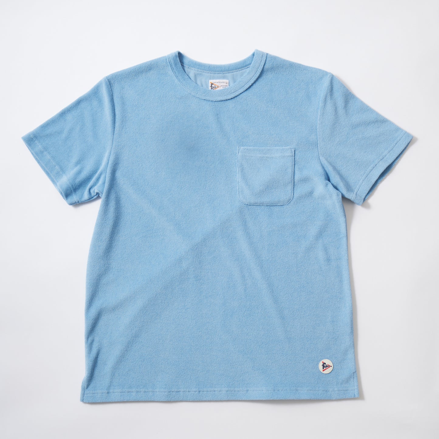 FELCO  S/S PILE SET IN SLEEVE POCKET CREW T-SHIRT - 8 COLORS