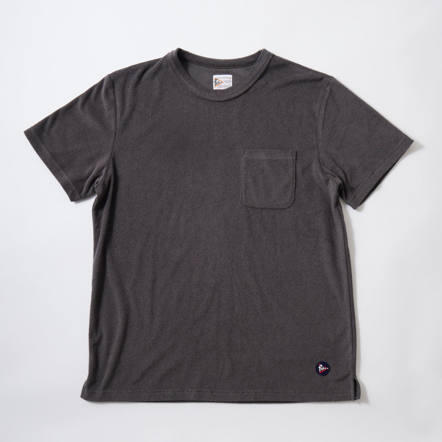 FELCO  S/S PILE SET IN SLEEVE POCKET CREW T-SHIRT - 8 COLORS