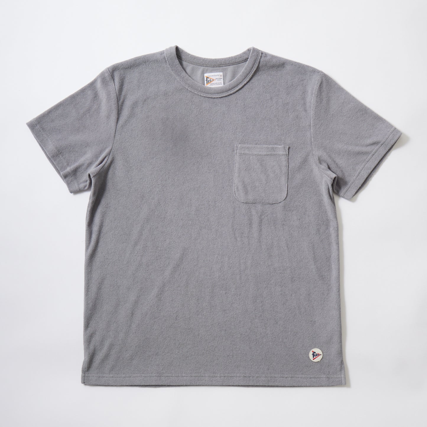 FELCO  S/S PILE SET IN SLEEVE POCKET CREW T-SHIRT - 8 COLORS