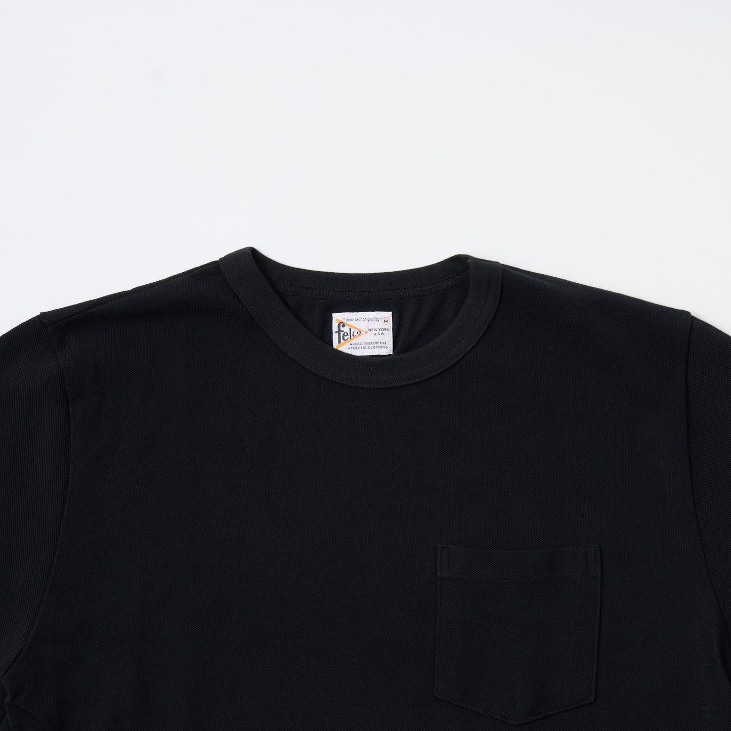 FELCO  S/S PIQUE CREW POCKET TEE 40/2 INDIAN COTTON - 4 Colors - FELC-359
