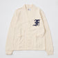 FELCO 12oz TERRY V-NECK LETTERED  CARDIGAN - OLD F FONT FELT WAPPEN - 5 COLORS - FELC-371