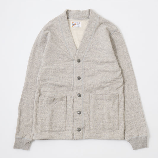FELCO 12oz TERRY V-NECK LETTERED  CARDIGAN - 3 COLORS - FELC-372
