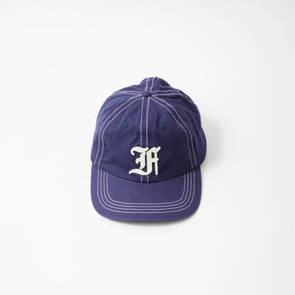 FELCO NEW SHAPE STONE WASHED TWILL BB CAP W/OLD FONT "F" FELT WAPPEN