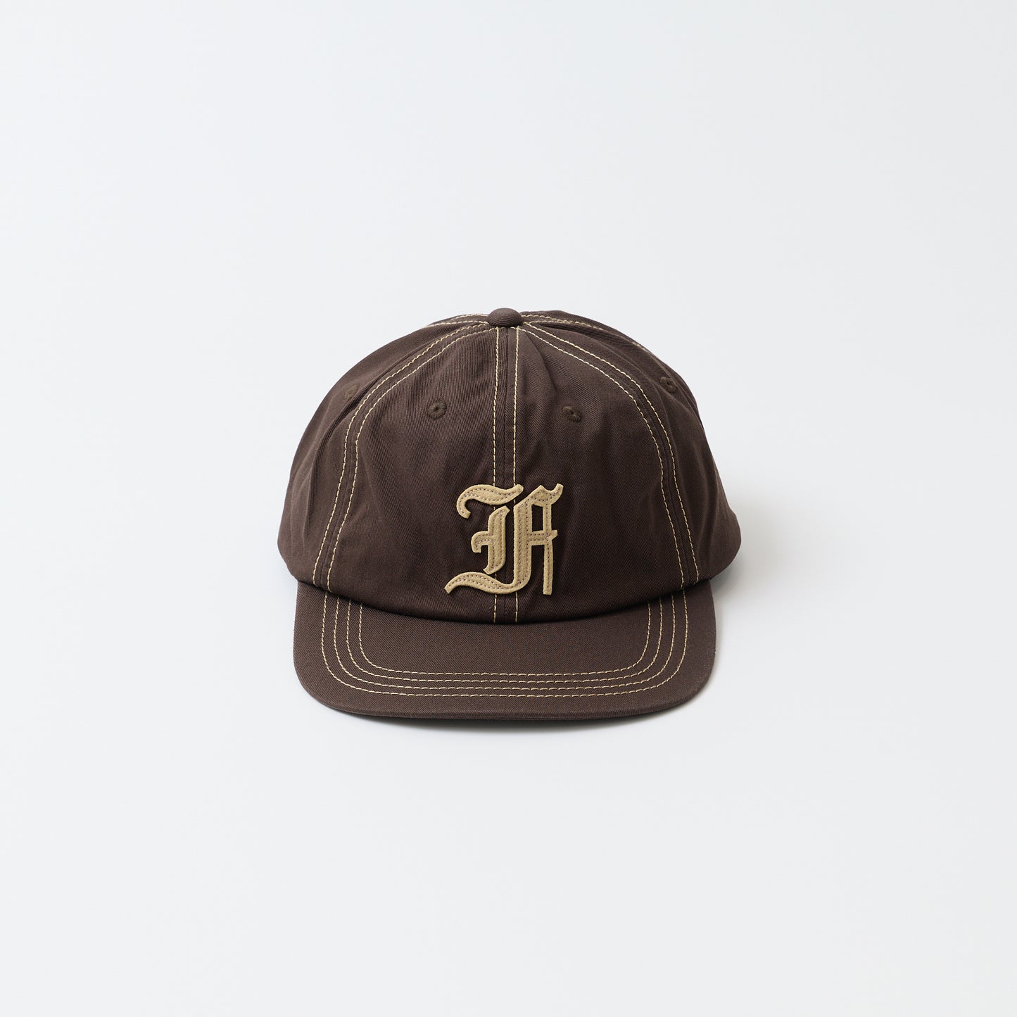 FELCO NEW SHAPE STONE WASHED TWILL BB CAP W/OLD FONT "F" FELT WAPPEN