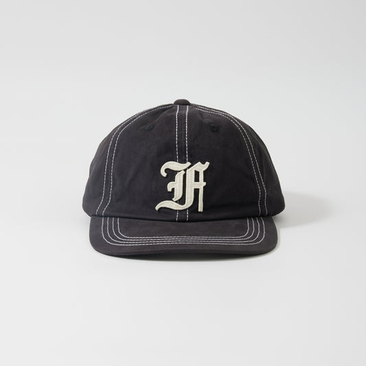 FELCO NEW SHAPE STONE WASHED TWILL BB CAP W/OLD FONT "F" FELT WAPPEN