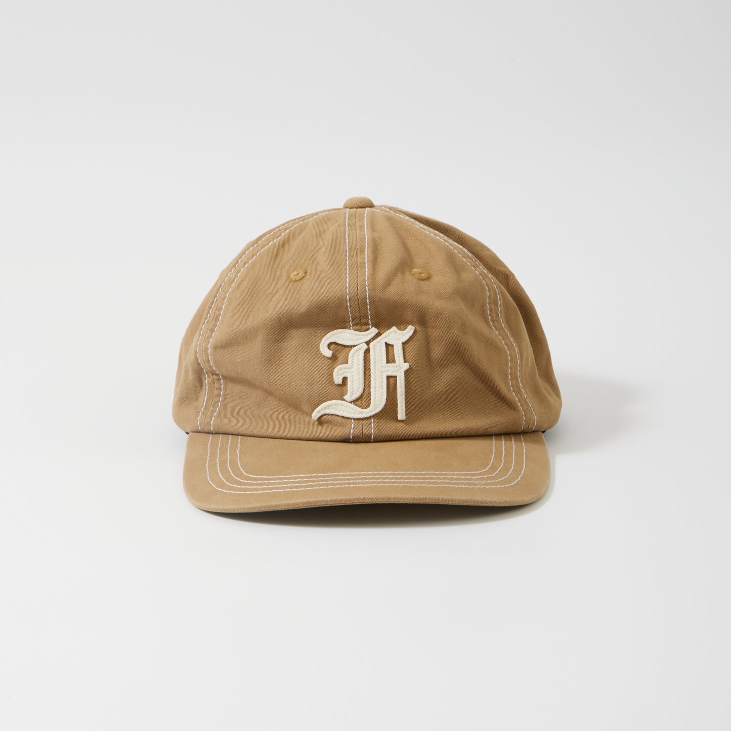 FELCO NEW SHAPE STONE WASHED TWILL BB CAP W/OLD FONT "F" FELT WAPPEN