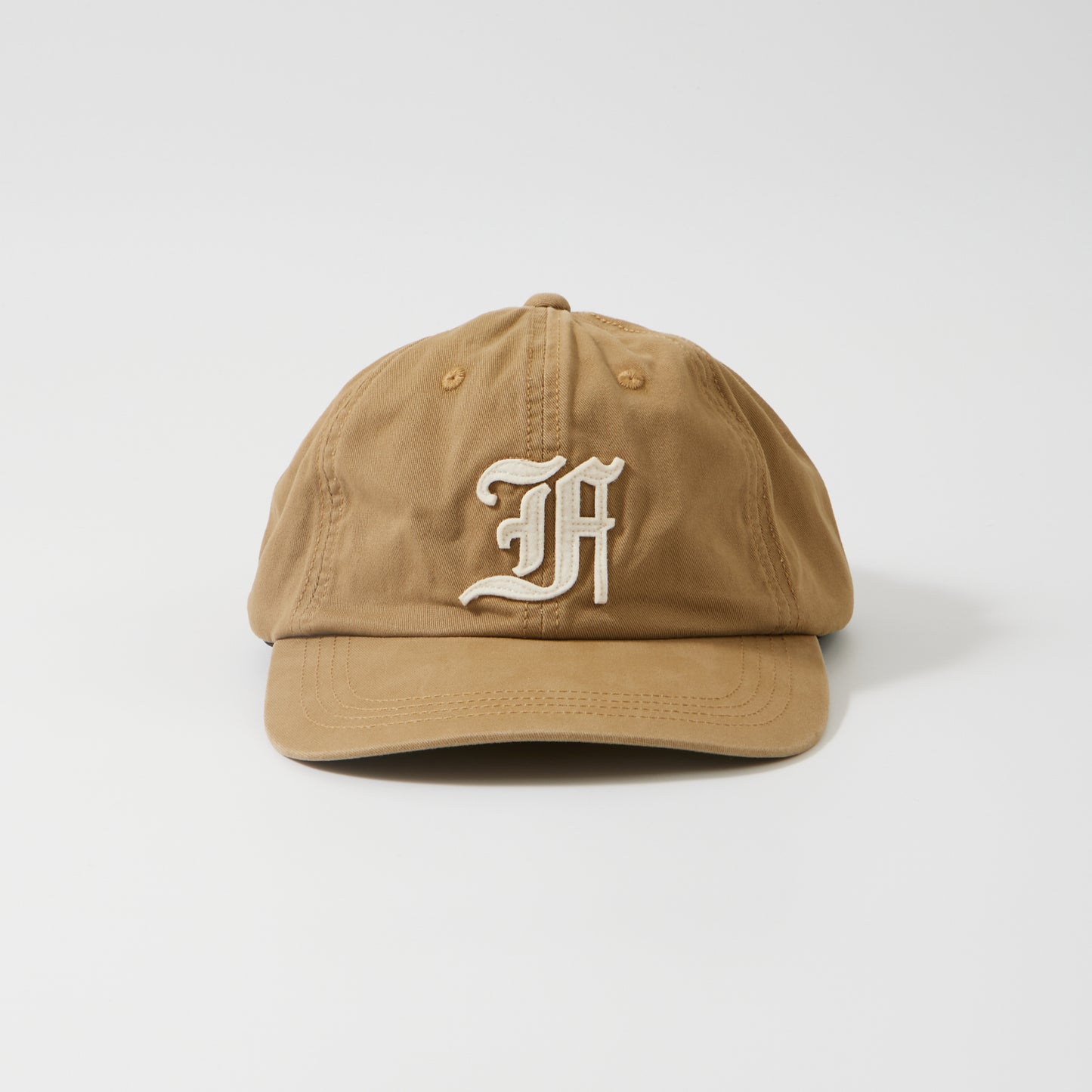 FELCO NEW SHAPE STONE WASHED TWILL BB CAP W/OLD FONT "F" FELT WAPPEN