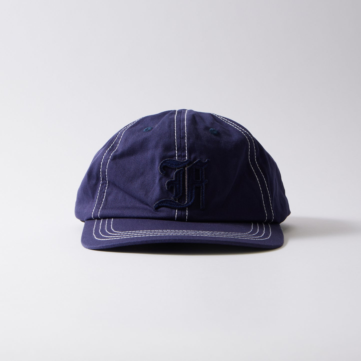 FELCO NEW SHAPE STONE WASHED TWILL BB CAP W/OLD FONT "F" FELT WAPPEN