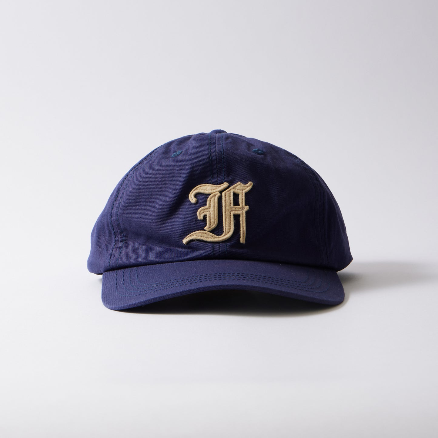 FELCO NEW SHAPE STONE WASHED TWILL BB CAP W/OLD FONT "F" FELT WAPPEN