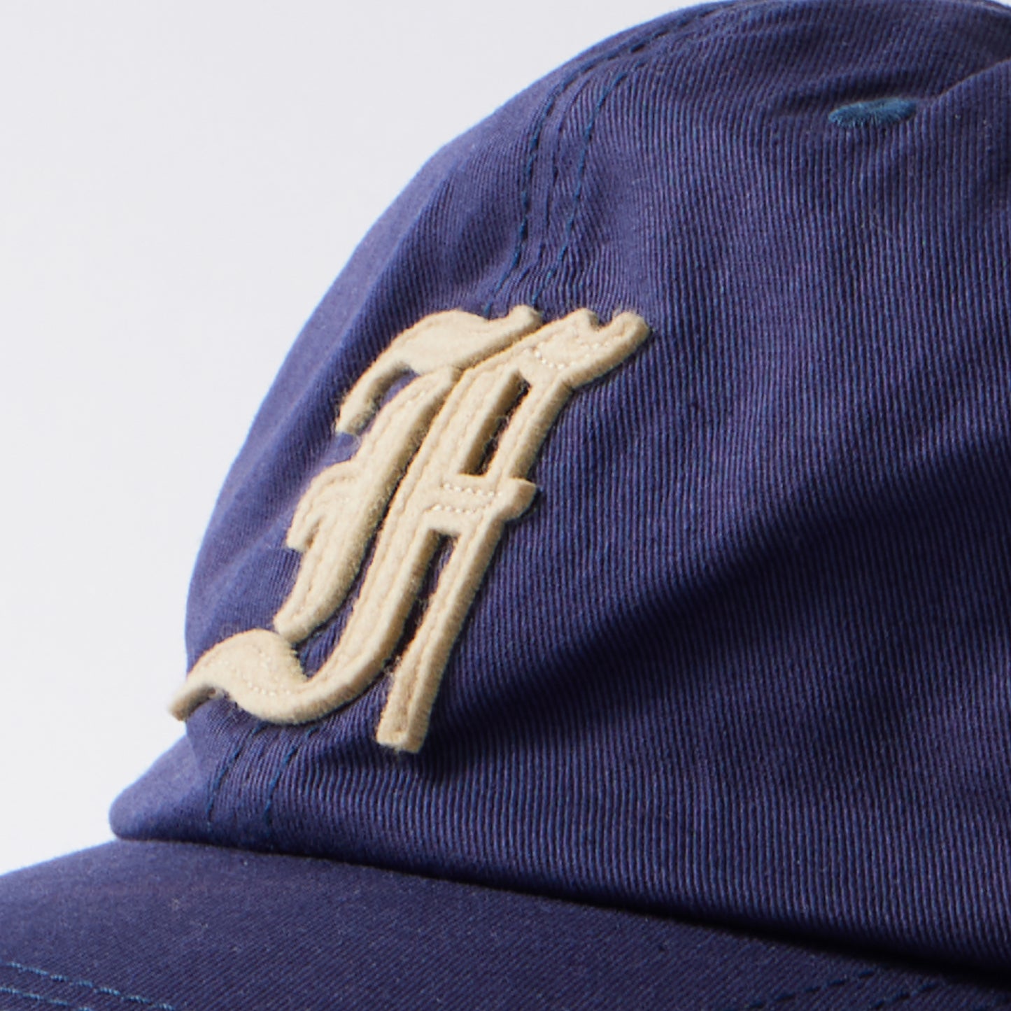 FELCO NEW SHAPE STONE WASHED TWILL BB CAP W/OLD FONT "F" FELT WAPPEN