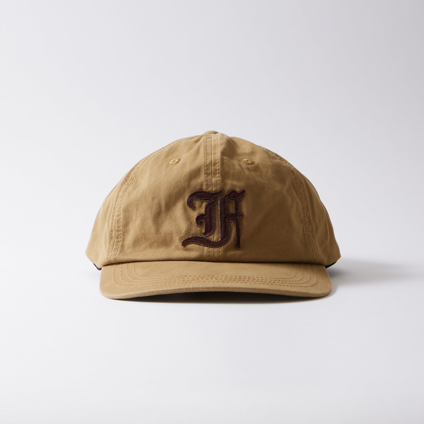 FELCO NEW SHAPE STONE WASHED TWILL BB CAP W/OLD FONT "F" FELT WAPPEN