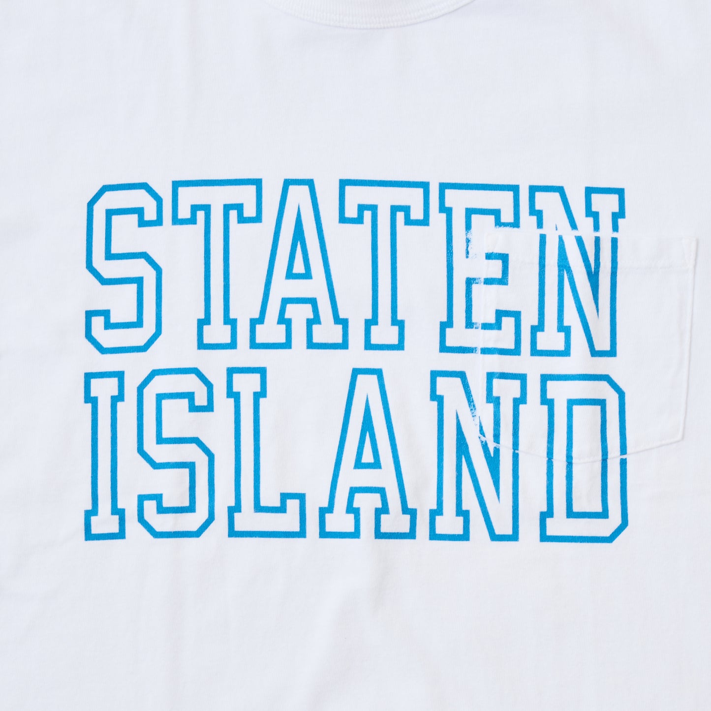 FELCO MADE IN USA S/S CREW POCKET T W/PRINT STATEN ISLAND