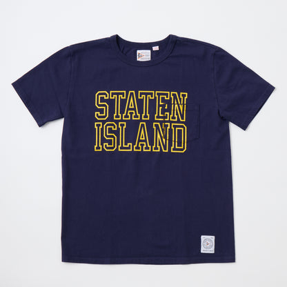 FELCO MADE IN USA S/S CREW POCKET T W/PRINT STATEN ISLAND