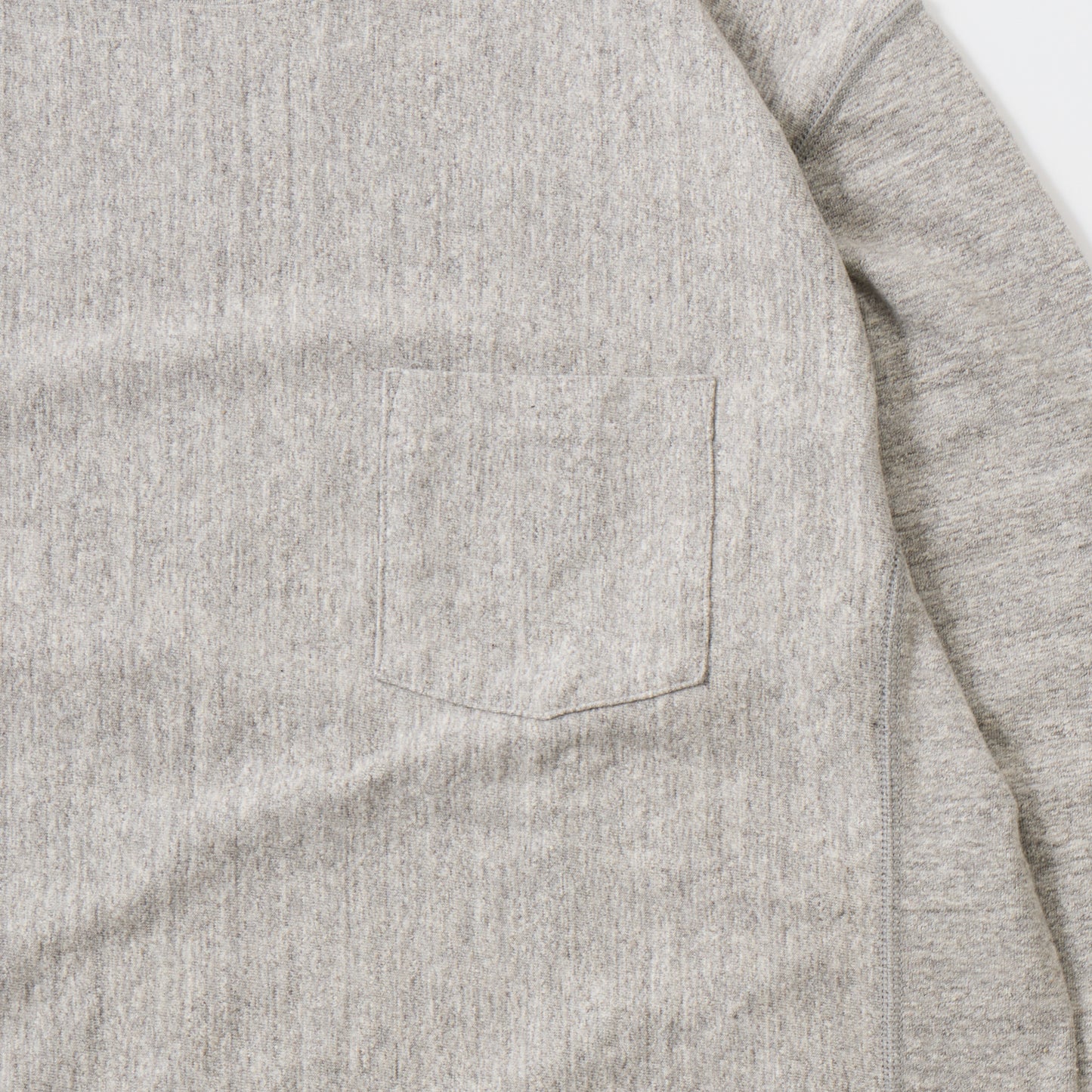 FELCO L/S INVERSE WEAVE CREW NECK POCKET T 7oz 18 SINGLE JERSEY ALL FLATSEAMA