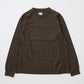 FELCO L/S INVERSE WEAVE CREW NECK POCKET T 7oz 18 SINGLE JERSEY ALL FLATSEAMA