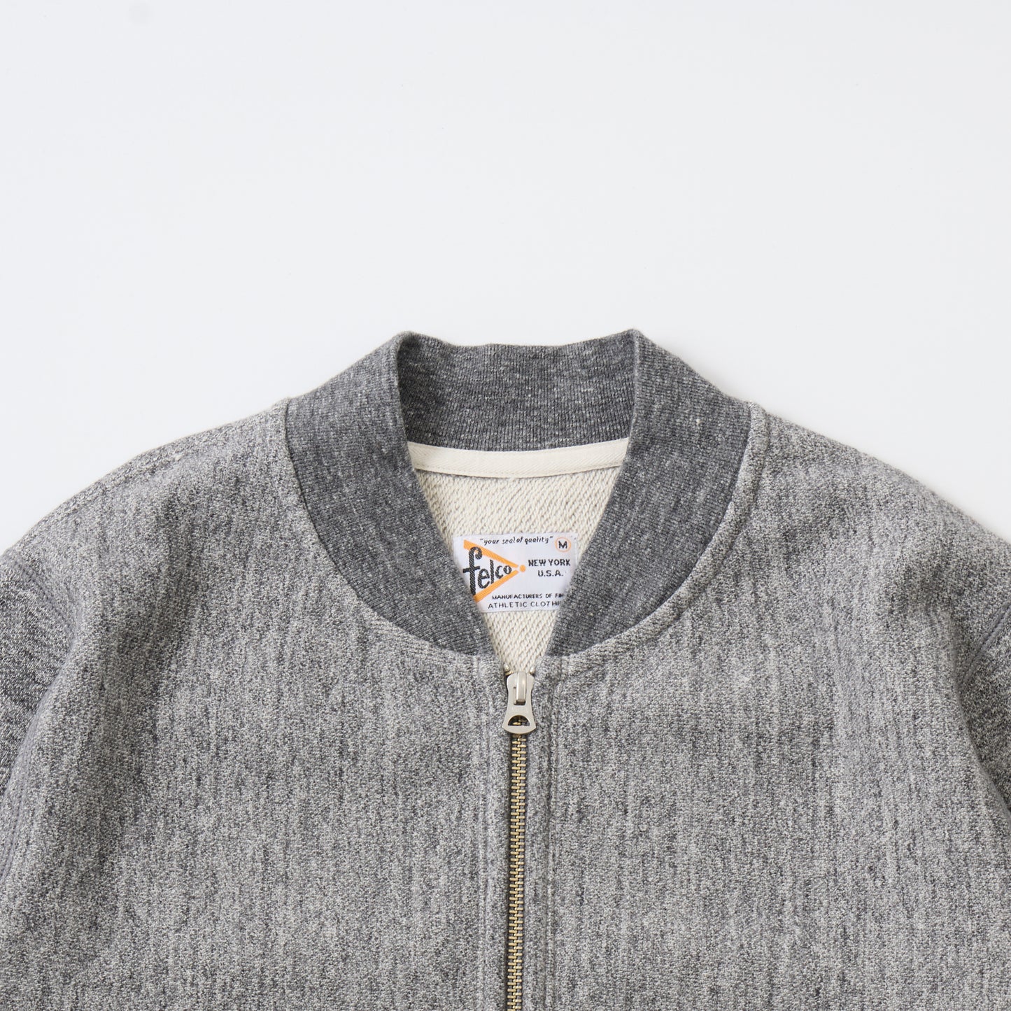 FELCO 16oz TERRY ZIP BASEBALL NECK W/SLASH POCKET - 6 COLORS