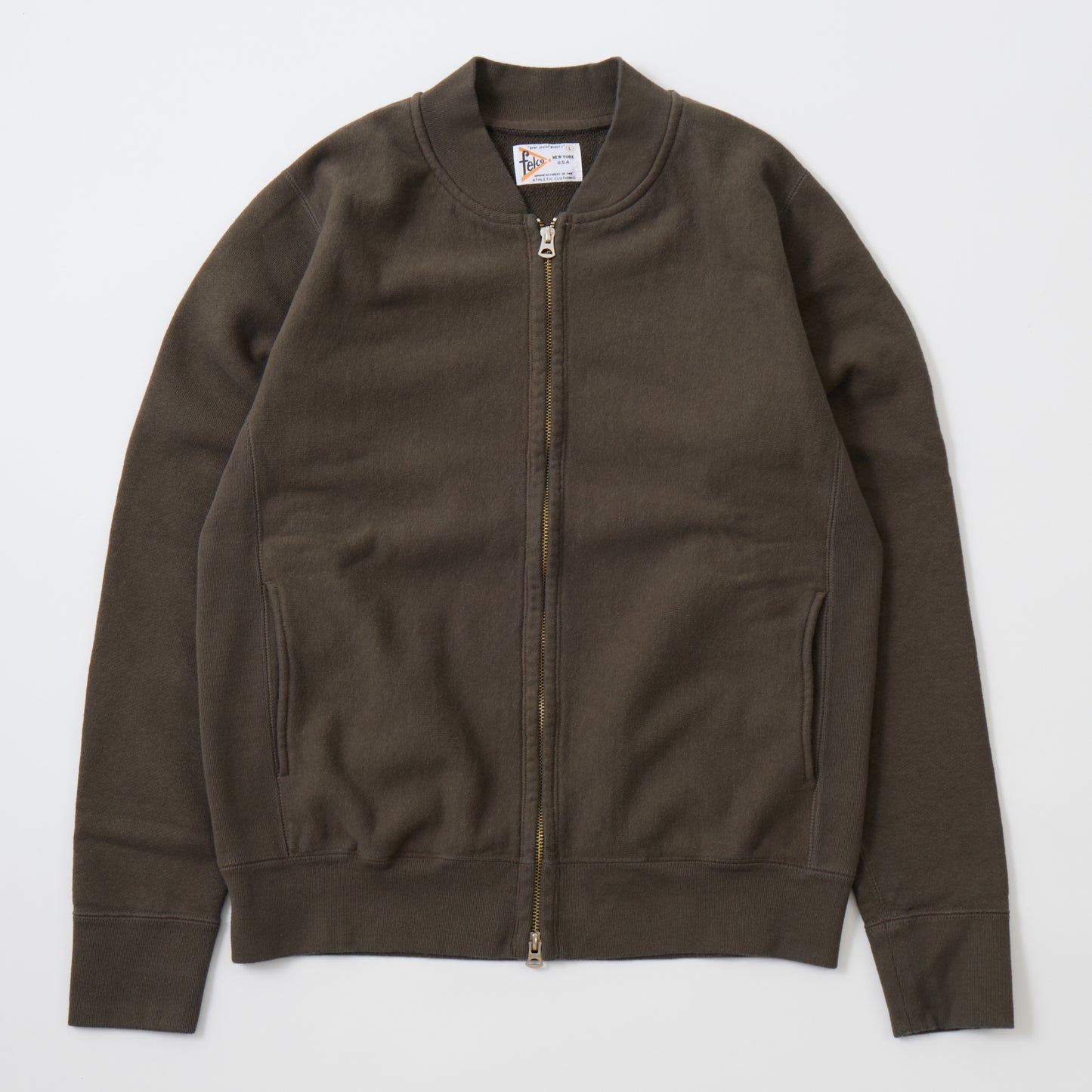 FELCO 16oz TERRY ZIP BASEBALL NECK W/SLASH POCKET - 6 COLORS
