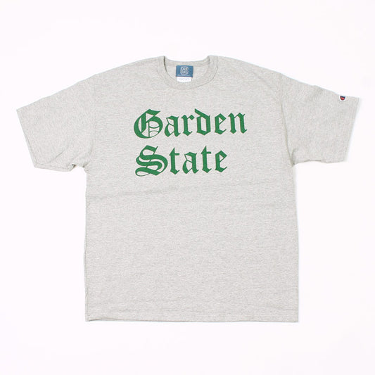 CALIFOLKS S/S WORD PRINT US CHAMPION 7oz HEAVY T-SHIRT - GARDENSTATE PRINT