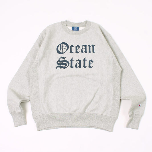 CALIFOLKS US CHAMPION REVERSE WEAVE CREW NECK SWEAT - OCEANSTATE PRINT