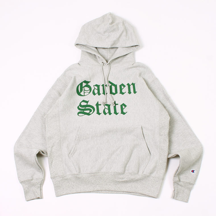 CALIFOLKS US CHAMPION REVERSE WEAVE HOODED PULLOVER SWEAT - GARDENSTATE PRINT