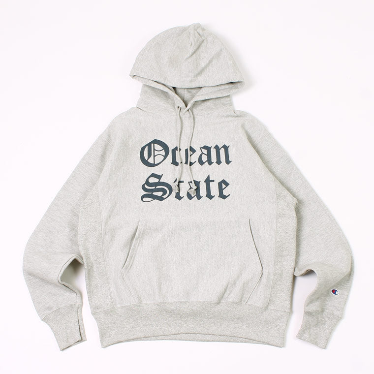 CALIFOLKS US CHAMPION REVERSE WEAVE HOODED PULLOVER SWEAT - OCEANSTAE PRINT